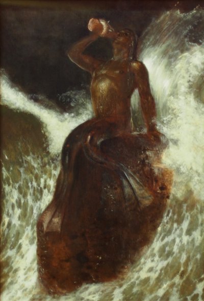 Tritone che soffia su una conchiglia da Arnold Böcklin